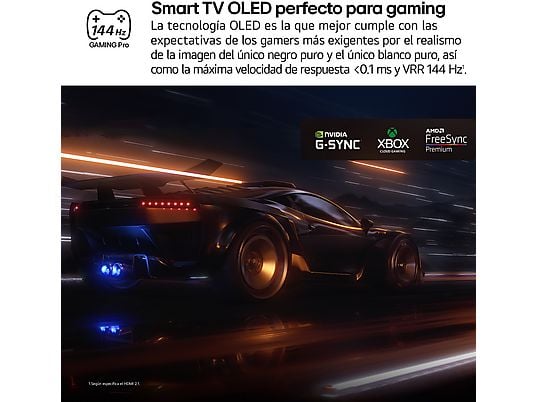 TV OLED 77 - LG OLED77C55LA, OLED 4K, Procesador Inteligente α9 AI Processor 4K Gen8, Smart TV, DVB-T2 (H.265), Negro