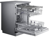 Lavavajillas - Samsung DW60M6050FS, 14 servicios, 7 programas, 59.8 cm, Función Higiene, Configuración Flexible, Inox