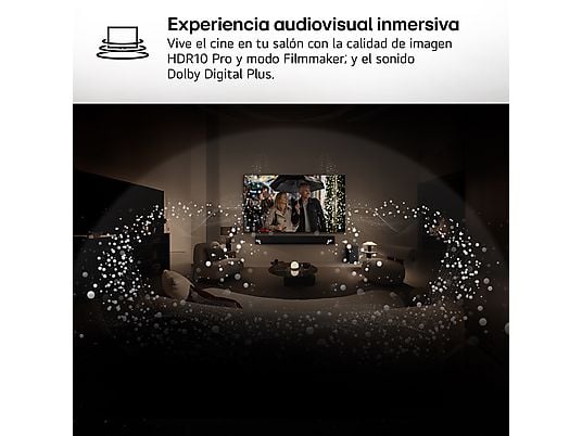 TV QNED 75 - LG 75QNED81A6A, UHD 4K, Procesador Inteligente α7 AI Processor 4K Gen8, Smart TV, DVB-T2 (H.265), Negro