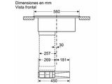 Placa inducción con extractor integrado - Bosch PVS611B16E, 4 Zonas, Zona Flex, CombiInducción, Touch Select, Negro