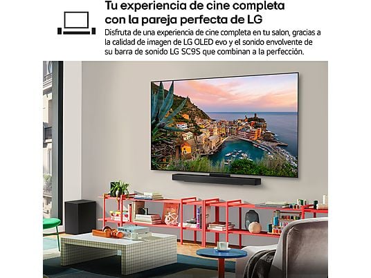 TV OLED 42 - LG OLED42C55LA, OLED 4K, Procesador Inteligente α9 AI Processor 4K Gen8, Smart TV, DVB-T2 (H.265), Negro