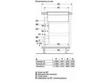 Placa inducción con extractor integrado - Bosch PVS611B16E, 4 Zonas, Zona Flex, CombiInducción, Touch Select, Negro
