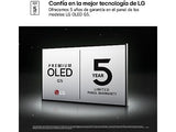 TV OLED 97 - LG OLED97G54LW, OLED 4K, Procesador Inteligente α11 AI Processor 4K Gen2, Smart TV, Gallery Design, Rocky Black