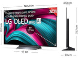TV OLED 55 - LG OLED55C55LA, OLED 4K, Procesador Inteligente α9 AI Processor 4K Gen8, Smart TV, DVB-T2 (H.265), Negro