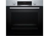 Horno - Bosch HBA514ES3, Serie 4, Multifunción, Limpieza por agua, 71 l, HotAir 3D, Mandos ocultables, 60 cm, inox
