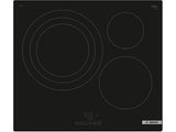 Placa inducción - Bosch PID61RBB5E, 3 zonas, Zona grande 32 cm, 17 niveles, Control TouchSelect, Negro