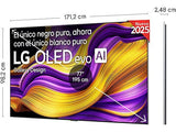 TV OLED 77 - LG OLED77G54LW, OLED 4K, Procesador Inteligente α11 AI Processor 4K Gen2, Smart TV, Gallery Deisgn, Rocky Black
