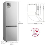LG Serie 700 Fridge Freezer Combi A 387L - NatureFRESH Linear Cooling