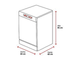 Lavavajillas - LG DF273FW, 14 servicios, 10 programas, 60 cm, QuadWash™, Blanco