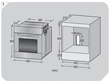 Horno - ok. OBO 311-1 A, Multifunción, Esmalte fácil de limpiar, 70 l , 63 cm, 9 programas + ECO, Inox