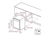 Lavavajillas integrable - Teka DFI 46710, 12 Servicios, 5 Programas