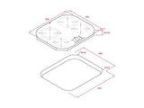 Placa vitrocerámica - Teka TCC 64310 TTC BK, 4 zonas, Zona grande de 21 cm, 59 cm, Touch control, Negro