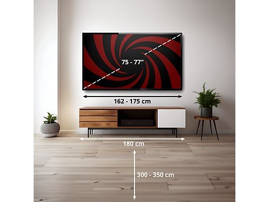 TV QLED 75 - Samsung TQ75Q6FAAUXXC, UHD 4K, Q4 Lite Processor, Smart TV, Negro
