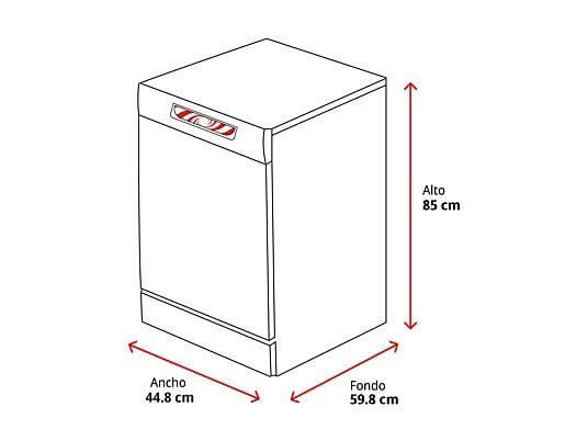 Lavavajillas - Beko DVS05024W, Independiente, 10 servicios, 5 programas, WaterSafe™, 44.8 cm, Blanco