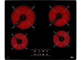 Placa vitrocerámica - Teka TB 6415, 4 zonas, Zona grande 21 cm, Touch Control, 60 cm, Negro