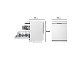 Lavavajillas - LG DF273FW, 14 servicios, 10 programas, 60 cm, QuadWash™, Blanco