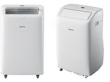 Aire acondicionado portátil - Hisense APC09QC, 2236 fgh, 3 velocidades, Deshumidificador, Super Cool, Mando a distancia, Kit Ventana, Wi-Fi, Blanco