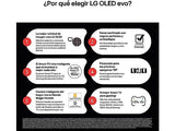 TV OLED 65" - LG OLED65G54LW, OLED 4K, Procesador Inteligente α11 AI Processor 4K Gen2, Smart TV, Gallery Design, Rocky Black