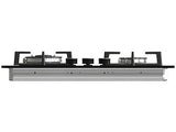 Placa de gas - Hisense GG633B, 3 zonas, 58 cm, Gas Natural, Encendido fácil, Fogón Wok, Cristal Negro
