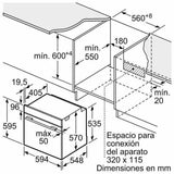 Horno Multifunción Bosch Serie 6 HBG578ES3 71L 60cm Pirolítico A+ Programas Automáticos Acero Inoxidable Negro