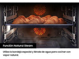 Horno de vapor - Samsung NV7B5750TDKU1, Multifunción, Pirolítico, Air Fry, 76l, 59.5 cm, Dual Cook Flex, WiFi, Negro
