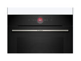 Horno compacto - Bosch HBG774KB1, Serie 8, Multifunción, Pirolítico, 71 l, 54.9 cm, Negro