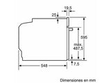 Horno - Bosch HBA574ES3, Multifunción, Pirolítico, 71 l, 59.4 cm, HotAir 3D, Asistente de limpieza con agua, Inox