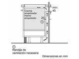 Placa inducción - Bosch PID61RBB5E, 3 zonas, Zona grande 32 cm, 17 niveles, Control TouchSelect, Negro