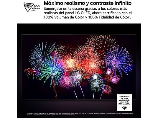 TV OLED 97 - LG OLED97G54LW, OLED 4K, Procesador Inteligente α11 AI Processor 4K Gen2, Smart TV, Gallery Design, Rocky Black