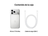 Apple iPhone 17 Pro Max, Plata, 256 GB, 5G, 6.3 OLED Super Retina XDR, Chip A19 Pro, iOS