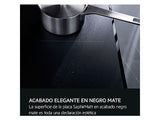 Placa inducción - AEG TI63IQ10IZ, 3 zonas, Zona grande 28 cm, SaphirMatt, 58 cm, Negro Mate
