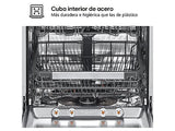 Lavavajillas - LG DF587HVS, 10 servicios, 10 programas, 60 cm, Lavado a vapor, Acero antihuellas
