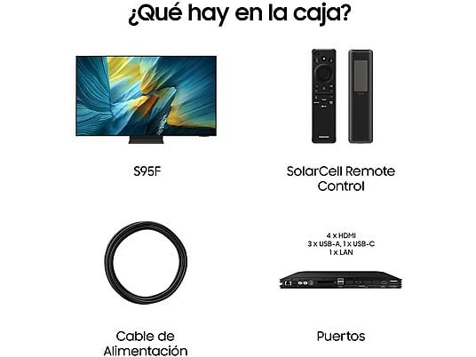 TV OLED 83 - Samsung TQ83S95FAEXXC, OLED 4K, NQ4 AI Gen3 Processor, Smart TV full AI, Wifi, Negro grafito