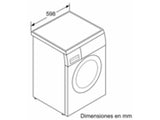Lavadora carga frontal - Bosch WUU28T8XES, 8 kg, 1.400 rpm, 15 programas, Inox