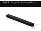Barra de sonido - Sony BRAVIA Theatre Bar 8, Dolby Atmos, 11 altavoces, WiFi, Bluetooth, 360 Spatial Sound Mapping, 495W, Apple Airplay, HTA8000
