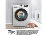 Lavadora carga frontal - Hisense WF1Q8041BW, 8 kg, 1400 Rpm, Función Vapor, Eficiencia A-20%, Blanco
