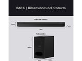 Barra de sonido - Sony BRAVIA Theatre Bar 6 (HTBD60S), 3.1.2 envolventes con subwoofer, Altavoces ascendentes, Dolby Atmos, DTSX, Voice Zoom 3 con IA