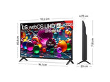 TV LED 50 - LG 50UA75006LA, UHD 4K, Procesador Inteligente α7 AI Processor 4K Gen8, Smart TV, DVB-T2 (H.265), Charcoal Black