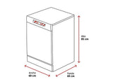 Lavavajillas - Cecotec Bolero Aguazero 6800 Stainless Steel, 14 servicios, 8 programas, 60 cm, Filtro ABT, Sistema ION, Inox