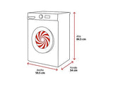Lavadora carga frontal - Hisense WF1Q8041BW, 8 kg, 1400 Rpm, Función Vapor, Eficiencia A-20%, Blanco