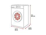 Lavadora carga frontal - Beko Energy Spin VBM3WFT39413WA, 9 kg, 1400 rpm, 15 programas, Motor ProSmart Inverter, Blanco