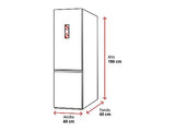 Frigorífico combi - Jocel JC293ID, No Frost, 186 cm, 291 l, Inox