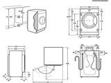 Lavadora integrable - AEG LFN7G8434F, 8 kg, 1400 rpm, Tecnología ProSense, Función Vapor, Sin panelar