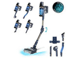 Aspirador escoba - Cecotec Conga Rockstar RS70 Pet Flex, 500 W, 65 min Autonomía, Sin Bolsa, Cepillo para Animales, Negro/Dorado