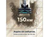 Aspirador escoba - Cecotec Conga Rockstar RS70 Pet Flex, 500 W, 65 min Autonomía, Sin Bolsa, Cepillo para Animales, Negro/Dorado