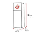 Frigorífico dos puertas - ok. OFK 471 E W, PW58BM, 142.5 cm, 206 l, Pies ajustables, Blanco