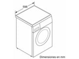 Lavadora carga frontal - Bosch WUU28T63ES, 8 kg, 1.400 rpm, 15 programas, Motor Eco Silence, Activewater, Blanco